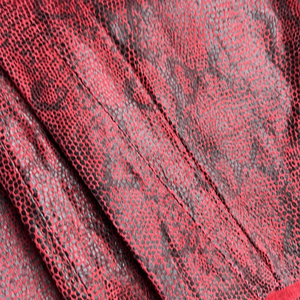 Vintage Colebrook & Co Red Leather Snake Skin Print Jacket and Pant Set - Picture 12 of 15